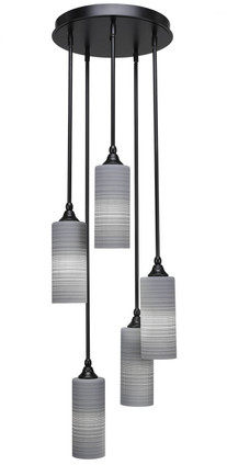 Toltec Lighting - 2145-MB-4092 - Five Light Mini Pendant - Empire - Matte Black