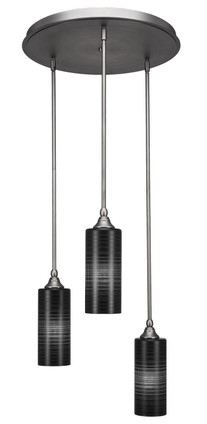 Toltec Lighting - 2183-BN-4099 - Three Light Cluster Pendalier - Empire - Brushed Nickel