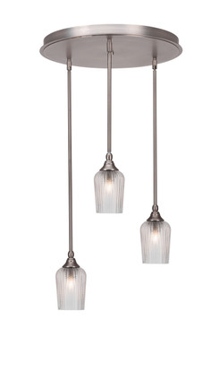 Toltec Lighting - 2183-BN-4250 - Three Light Pendalier - Empire - Brushed Nickel