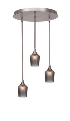 Toltec Lighting - 2183-BN-4282 - Three Light Pendalier - Empire - Brushed Nickel