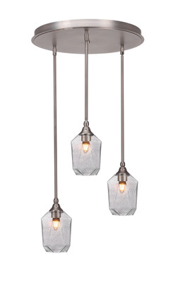 Toltec Lighting - 2183-BN-4462 - Three Light Pendalier - Empire - Brushed Nickel