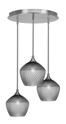 Toltec Lighting - 2183-BN-4922 - Three Light Pendalier - Empire - Brushed Nickel