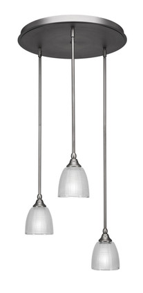 Toltec Lighting - 2183-BN-500 - Three Light Cluster Pendalier - Empire - Brushed Nickel