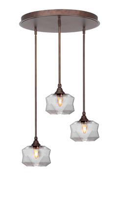 Toltec Lighting - 2183-BRZ-4490 - Three Light Pendalier - Empire - Bronze