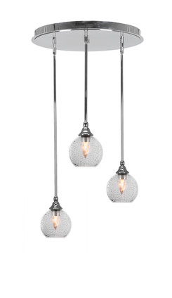 Toltec Lighting - 2183-CH-4102 - Three Light Pendalier - Empire - Chrome