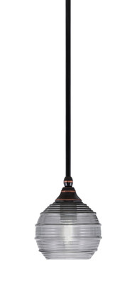 Toltec Lighting - 23-BC-5112 - One Light Mini Pendant - Stem - Black Copper