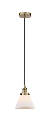 manufacturer_finish:Antique Brass|manufacturer_glass:Cased Matte White Large Cone|light_output:220.00lm|color_temperature:2200K|cri:99