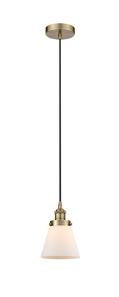 manufacturer_finish:Antique Brass|manufacturer_glass:Matte White Cased Small Cone|light_output:220.00lm|color_temperature:2200K|cri:99