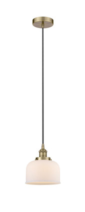 manufacturer_finish:Antique Brass|manufacturer_glass:Matte White Cased Large Bell|light_output:220.00lm|color_temperature:2200K|cri:99