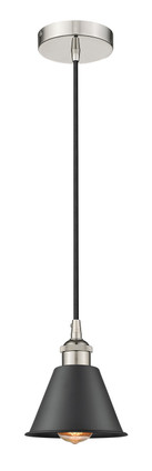 Innovations - 616-1P-PN-M8-BK - One Light Mini Pendant - Edison - Polished Nickel