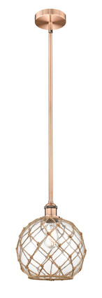 manufacturer_finish:Antique Copper|manufacturer_glass:Clear Glass with Brown Rope|light_output:220.00lm|color_temperature:2200K|cri:99