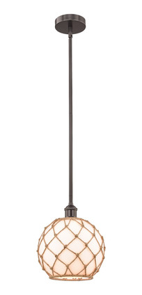 manufacturer_finish:Oil Rubbed Bronze|manufacturer_glass:Matte White Glass with Brown Rope|light_output:220.00lm|color_temperature:2200K|cri:99