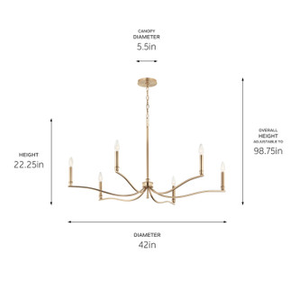 Malene Six Light Chandelier (52696CPZ)