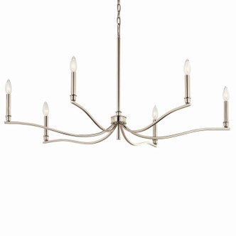 Malene Six Light Chandelier (52696PN)