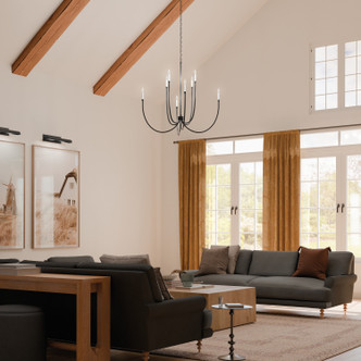 Malene Eight Light Foyer Chandelier (52699BK)