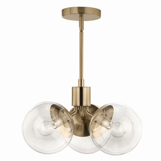 Silvarious Three Light Chandelier/Semi Flush (52700CPZCLR)