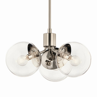 Silvarious Three Light Chandelier/Semi Flush (52700PNCLR)
