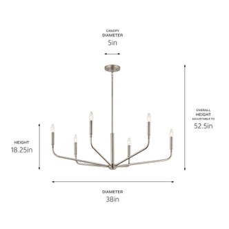 Madden Six Light Chandelier (52719NI)