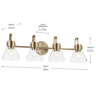 Farum Four Light Bath (55156CPZCLR)