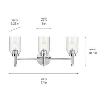 Madden Three Light Vanity (55185CH)