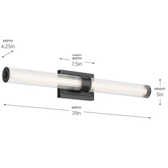 Laurene LED Linear Bath (55197BKLED)