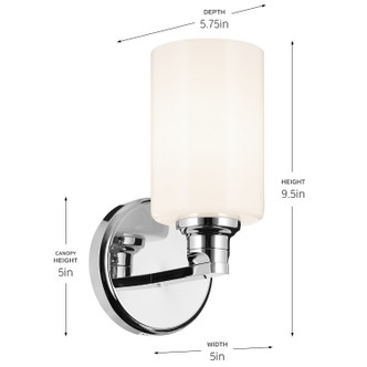 Gioe One Light Wall Sconce (55224CH)