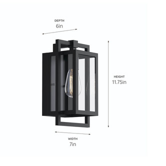 Goson One Light Outdoor Wall Mount (59085BK)