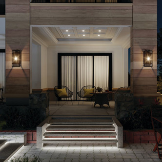 Goson One Light Outdoor Wall Mount (59086BK)