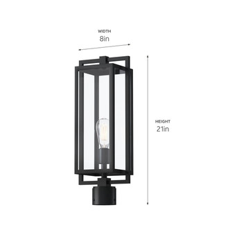 Goson One Light Outdoor Post Mount (59088BK)
