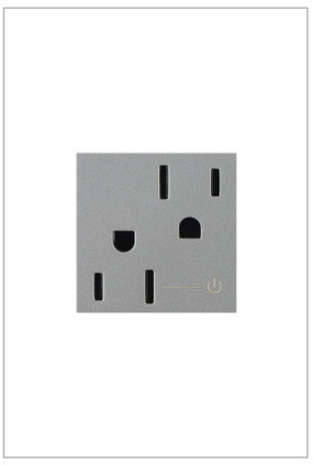 Legrand - ARCH152M10 - Half Controlled Outlet - Adorne - Magnesium