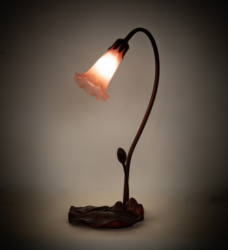 Pink Pond Lily One Light Accent Lamp (13447)
