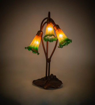 Amber/Green Three Light Accent Lamp (13595)