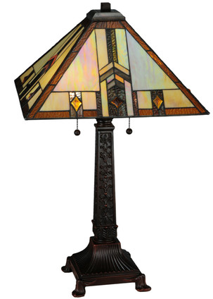Meyda Tiffany - 138773 - Two Light Table Lamp - Prairie Wheat - Mahogany Bronze
