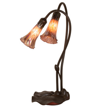 Meyda Tiffany - 14099 - Two Light Accent Lamp - Purple Iridescent - Mahogany Bronze Meyda Tiffany - 14099 - Two Light Accent Lamp - Purple Iridescent - Mahogany Bronze