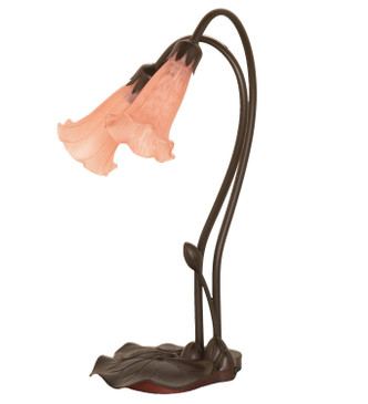 Pink Pond Lily Two Light Accent Lamp (14110)