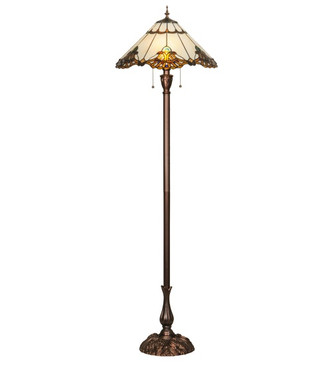 Meyda Tiffany - 144409 - Floor Lamp - Shell with Jewels - Mahogany Bronze