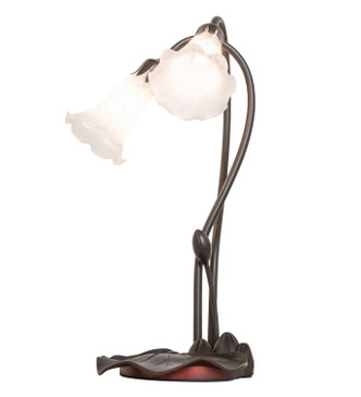 White Pond Lily Two Light Accent Lamp (14654)