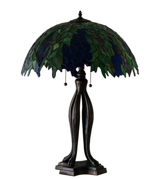 Tiffany Honey Locust Three Light Table Lamp (149748)