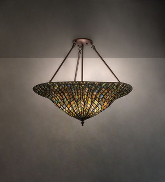 Tiffany Lotus Leaf Three Light Semi-Flushmount (149761)
