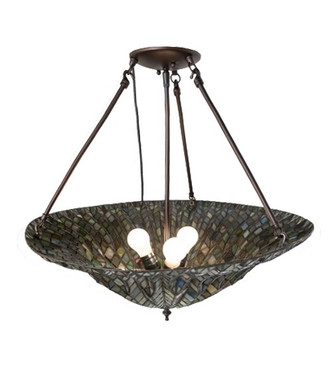 Tiffany Lotus Leaf Three Light Semi-Flushmount (149761)