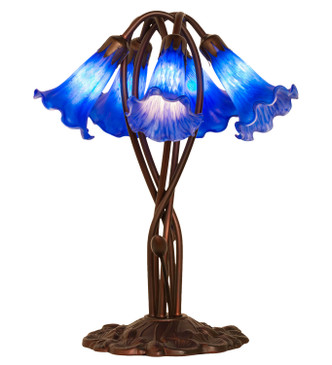 Blue Pond Lily Five Light Accent Lamp (14995)
