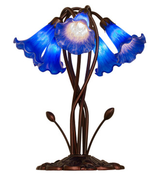 Blue Pond Lily Five Light Accent Lamp (14995)