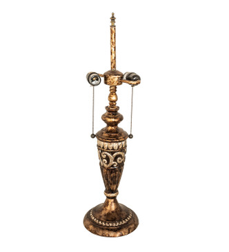Meyda Tiffany - 150223 - Two Light Table Base - Fluted - Gold/Silver