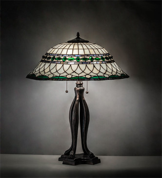 Tiffany Roman Three Light Table Lamp (15405)