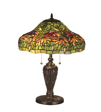 Meyda Tiffany - 15712 - 24 Table Lamp - Poinsettia - Mahogany Bronze