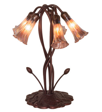 Meyda Tiffany - 15902 - Five Light Accent Lamp - Purple Iridescent - Mahogany Bronze