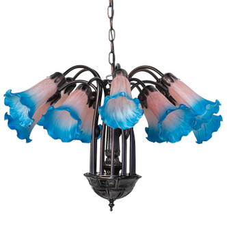 Pink/Blue 12 Light Chandelier (16095) Pink/Blue 12 Light Chandelier (16095)