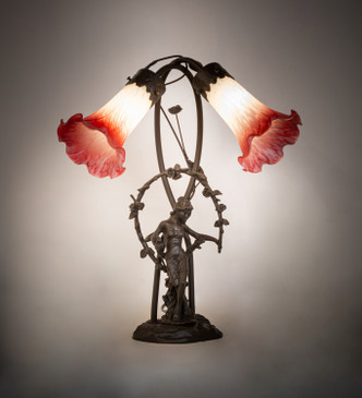 Pink/White Two Light Trellis Girl (16697)