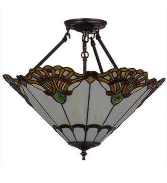 Shell With Jewels Three Light Inverted Pendant (167056)