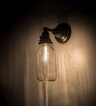 Mason Jar One Light Wall Sconce (167353)